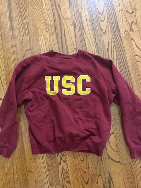 USC Maroon Sweatshirt with Yellow Letters